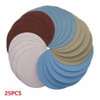 25Pcs Discos De Pulido 5 Pulgadas Papel De Herramientas Abrasivas Para Metal 125mm Gritos 1000 2000/3000 4000 5000 Conjunto De 5 Piezas - details 0