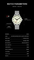 Reloj Mecánico Para Hombre CADISEN Con Luz Propia Y Correa De Acero Inoxidable Resistente Al Agua NH35A Cristal De Zafiro - details 2
