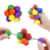Bola De Colores Elástica Para Aliviar El Estrés Juguete Creativo Para Adultos Y Niños Bola De Succión Con Varias Esferas De Bebida Juguetes Para Morder Y Comprimir - details 2