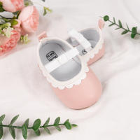 Zapatos De Primera Caminata Para Niñas Meckior Cuero PU Suela De Goma Antideslizante Suave Para Recién Nacidos Y Bebés 0-18M Cierre Elástico Estilo Casual - details 9