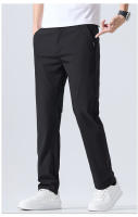 Pantalones Elásticos Suaves Para Hombre Verano Delgados Cintura Ajustable Moda Coreana Slim Casual Formal Trajes Marca Ropa - details 17