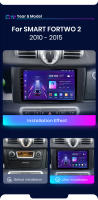 Junsun Radio Coche para Smart Fortwo 2011 2012 2013 2014 2015 AI Voice 2 din Pantalla Coche Android Auto Multimedia Navegación GPS Auto radio - details 2