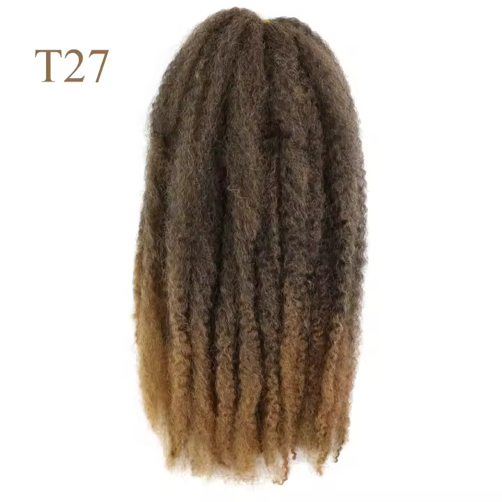 Cabello Sintético Marley Para Tejido En Afro Kinky Largo Y Enredado Extensiones De Fibra Kanekalon Para Tejido De Cabello Negro - 1