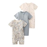 Mono de verano para bebé, de manga corta, con cremallera de doble cabeza, para gatear, para recién nacido, caja de regalo - details 7