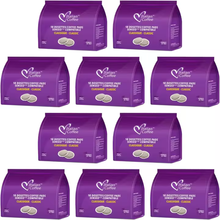 180 Monodosis Variedad Clásica (10x18 Pads) Compatible con Senseo  Café Equilbrado  - Para Cafeteras Philips Senseo - 1