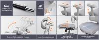 Silla ergonómica NEWTRAL MagicH-BPro con reposapiés, respaldo autoajustable con reposacabezas, soporte lumbar adaptable, reposabrazos ajustables, 4 posiciones de bloqueo - Gris - details 7