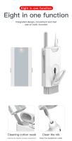 Kit De Limpieza 8 En 1 Para Auriculares Teclado iPhone iPad Herramientas De Limpieza Para Computadora Y Teléfono Pulgador De Teclas - details 5