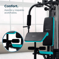 Cecotec DrumFit HomeGym 2000 Multigimnasio – 2 Estaciones, Ajustable hasta 150 kg, Almohadillas Acolchadas, Peso 65 kg - details 2