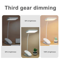 Lámpara De Escritorio Recargable USB Con Clip Y Luz Nocturna Para Dormitorio Estudio Lectura Oficina 360° Flexible - details 11