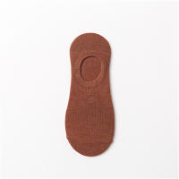 Calcetines Cortos Transpirables Para Mujer Color Sólido Con Banda Estampada Japonesa Y Antideslizante De Silicona Calcetines Invisibles De Algodón - details 11