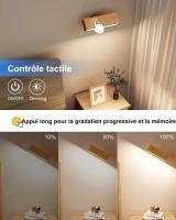 Juego de 2 lámparas de noche - Aplique de pared inalámbrico - Recargable, LED, Madeira-Lámpara de pared inalámbrico, Lámpara de pared LED inalámbrico - details 2