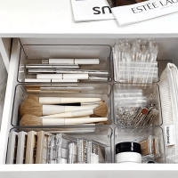Juego De 28 Piezas Organizadores De Cajones Transparentes 4 Tamaños Diferentes Para Baño Y Vestíbulo Almacenamiento Duradero Y Antideslizante Para Cocina Y Dormitorio - details 5
