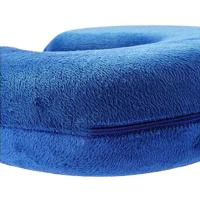 Cojín De Viaje Inflable Universal U Shaped Suave Soporte Para Cuello Y Cabeza Almohada Aire Conveniente De Poliéster / Algodón - details 11