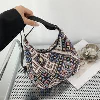 Bolso De Hombro Para Mujer En Lona Grande Capacidad Con Estampado Diseñador Bolso De Compras Reutilizable Casual Bandolera - details 5