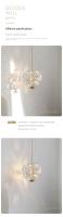 Cabecera LED De Cristal Imitación Con Lámpara Colgante Moderna Creativa Para Restaurante Comedor Dormitorio Iluminación Interior - details 7