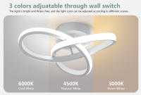 Lámpara De Techo LED Moderna Para Dormitorio Y Balcón Fuente De Alimentación AC 220V 110V Instalación En Superficie Material Aluminio Y Acero Inoxidable Certificación CE Y ROHS - details 2