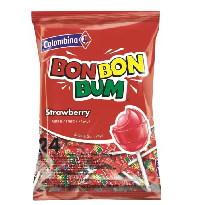 Bon Bon Bum Fresa pack 24 uds- COLOMBINA - 1