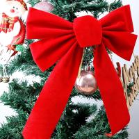 Gran Noce De Terciopelo Rojo Adorno De Árbol De Navidad Decoración De Puerta De Año Nuevo Fiesta En Casa Banda De Navidad - details 1