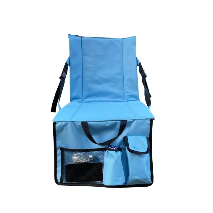 Cojín para acampar al aire libre con dobladillo de almacenamiento, tapete de picnic plegable, cojín para silla de playa y estadio - 1