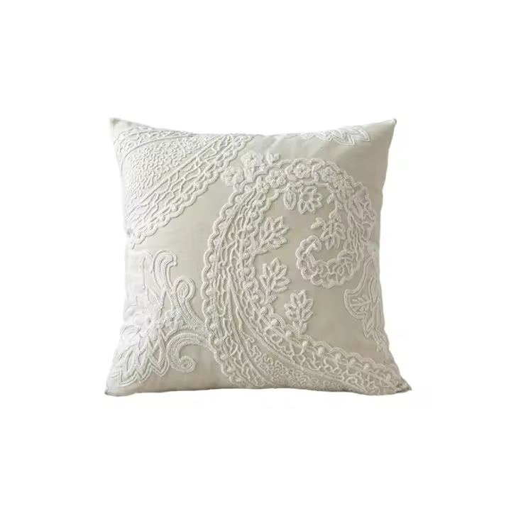 Cojín De Decoración Bordado Sin Inserción 1pc Para Sala De Estar Dormitorio Sofá Cubierta De Almohada De Poliéster 100% Para Hogar - 1