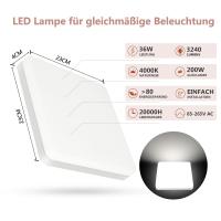 Luz De Techo LED Cuadrada IRALAN Para Dormitorio En Acero Y Acrílico 18W 24W 36W 48W Neutro Frío Calido Iluminación Moderna Para Cocina Comedor Estudio Baño - details 6