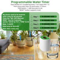 Sistema de Riego Automático, Kit Mejorado de Riego por Goteo para plantas de Interior (12 Unidades), Pantalla LED y DeVico de Riego para makets recargable por USB. - details 1