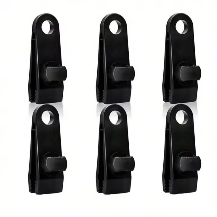 6pcs Abrazaderas De Tarp Para Exteriores Resistentes Y Fuertes Para Camping Canopias Piscinas Y Awnings Accesorios De Sombrilla - 1