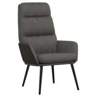 vidaXL Sillón de relax de tela Gris claro, Gris oscuro, Negro Sillon Dormitorio Sillon Comodos Silla Relax Sillón Sofá - details 2