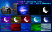 Proyector Estrellas Cadrim, Proyector Aurora Boreales, Lámpara de proyector estrellado con Altavoz Bluetooth Control Remoto Luna estrellada para fiesta Regalos para Niños/Amigos - details 2