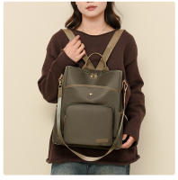 Bolso de mujer, nueva mochila con textura de cuero suave, estilo coreano, mochila escolar retro de moda, bolso de viaje de tendencia de color sólido simple - details 11