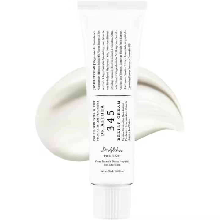 Dr. Althea Crema de Alivio 345, Crema Hidratante en Gel con Niacinamida y Pantenol para Pieles Sensibles, 50 ml - 1