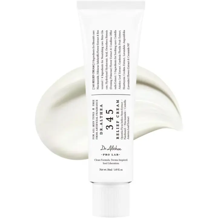 Dr. Althea Crema de Alivio 345, Crema Hidratante en Gel con Niacinamida y Pantenol para Pieles Sensibles, 50 ml - 1