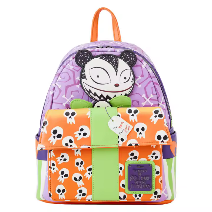 Mochila Scary Teddy Pesadilla Antes de Navidad Disney Loungefly 26cm. Mochila ergonómica con amplio espacio. Diseño resistente y versátil para llevar tus pertenencias con estilo. - 1