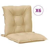 vidaXL Cojines silla respaldo bajo 6 ud tela 100x50x7 cm Color Antracita melange,  Gris claro melange,  Gris oscuro melange y mas Cojín Decorativo de Asiento Cojines de muebles de salon - details 2