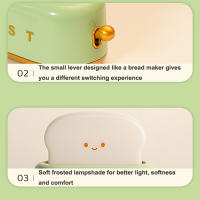 Lámpara De Mesa De Tostador LED Recargable USB Para Habitación Decoración De Cumpleaños Regalo Para Niñas Y Niños Kawaii Luz Nocturna Para Habitación - details 5