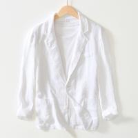 Nueva Chaqueta De Lino Puro Para Hombre Diseñadora Calidad Casual Marca Blazer Moda Tamaño plus M-4XL Ropa Suits Tops - details 1