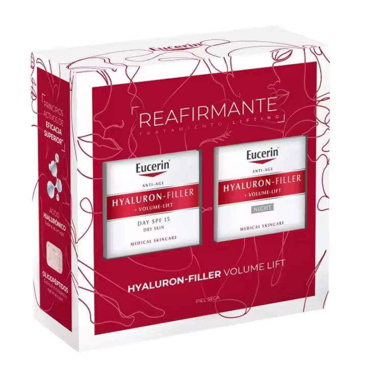 Eucerin Hyaluron Filler Volumen Lift Día Piel Seca 50ml+Noche 50ml - 1