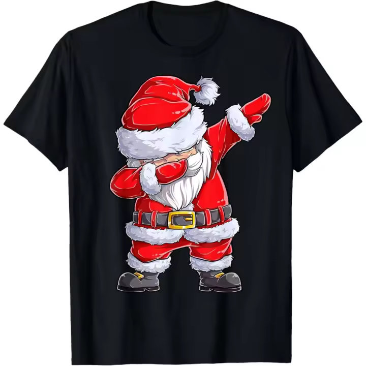 Camiseta de Manga Corta, 100% Algodón, Ropa Unisex para Hombres y Mujeres en 5 Tallas, Camiseta Negra, Cuello redondo con estampado. - 1