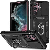 Funda Protectora 360 Grados Para Samsung Galaxy S24 S23 Ultra S22 plus S21 S23FE Note20 Ultra A54 A14 Con Cámara Slider Magnética Antisuciedad Antideslizante Doble Capa - details 10