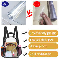 Mochila Pequeña Transparente De PVC Duradera Mochila Ligera Para Trabajo Deportes Al Aire Libre Estilo Mini Cute - details 1