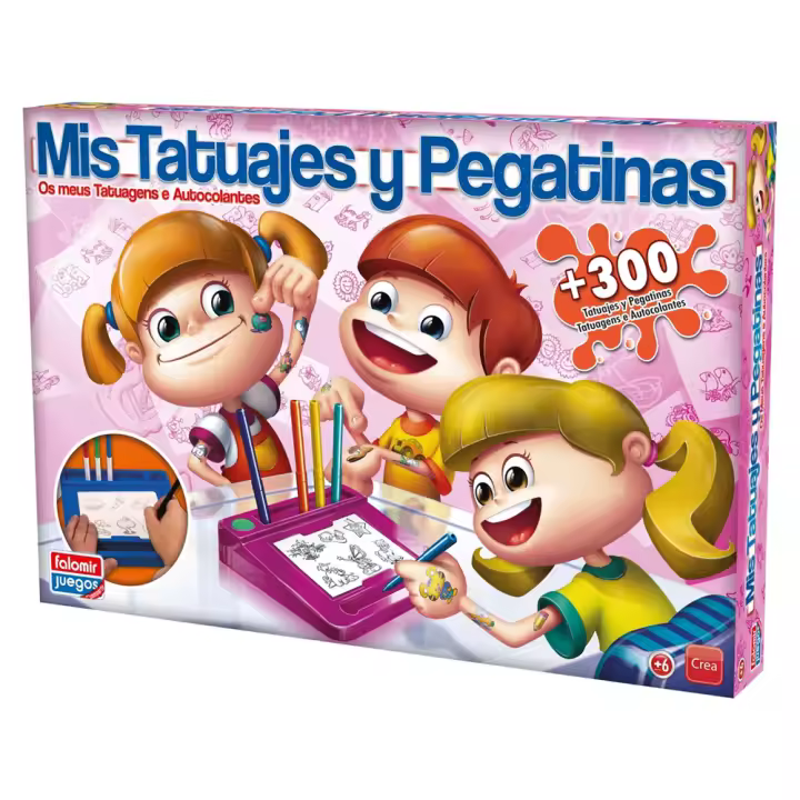 Juego Tatuajes y pegatinas 250 pegatinas y 112 tatuajes  (Falomir 2484) - 1