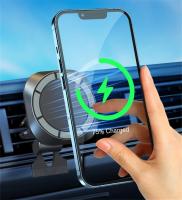 Soporte De Teléfono Móvil Para Coche Con Cargador Inalámbrico 100W Y Imán Compatible Con iPhone 14 13 pro Max Soporte De Ventilador Aire Para Carga Rápida - details 20