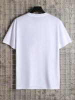 Camiseta Casual Para Hombre Con Estampado Gráfico Ok Conciso Manga Corta Cuello Redondo T-Shirts De Algodón Para Verano - details 6