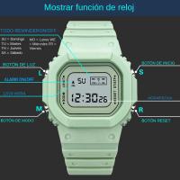 Reloj Digital LED Para Hombre Y Mujer Resistente Al Choque Pantalla Digital De Silicona Impermeable Deportivo Con Fecha - details 2
