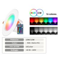 Spotlight LED Recorrido 10W/15W Para Techo RGB Luz Baja Para Decoración De Habitaciones AC 85-220V Blanco Frío Y Calido Panel LED Redondo - details 1