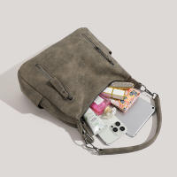 Bolso De Hombro Retro Para Mujer Con Correas De Cuero Frosted Gran Capacidad Bolsa Cruzada Para Comunicación Estilo Invierno - details 18