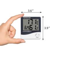 Monitor De Temperatura Y Humedad Para El Hogar Y Jardín Higrómetro Termómetro Digital De Pared Y Pie Batería AAA Incluida - details 2