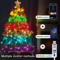 Luces LED RGBIC Bluetooth WS2812B Cadena De Luces Faeir Para Fiesta Navidad Boda Decoración Guirnalda Con USB Control Remoto Y Aplicación En Smartphone - details 1