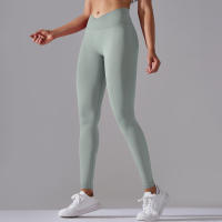 Leggings De Yoga Para Mujer Cintura Alta Levantamiento De Caderas Gimnasio Sin Costuras Pantalones De Deporte Fitness Running - details 73