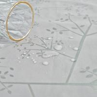 Mantel de hule PVC plástico rectangular, impermeable y fácil de limpiar, ideal para el hogar, cocina, comedor, salón, jardín, balcón o picnic. Diseño moderno y elegante en color plata y blanco. - details 1